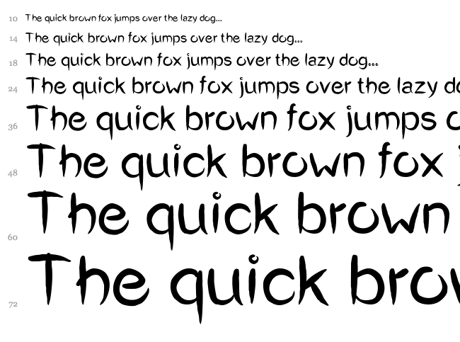 Okashi font waterfall